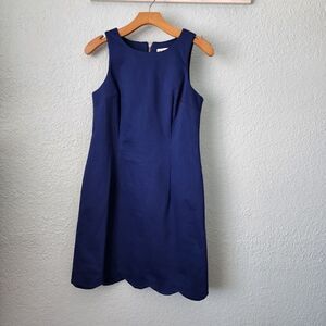 Southern Tide sleeveless  scalloped hem  cotton dress
